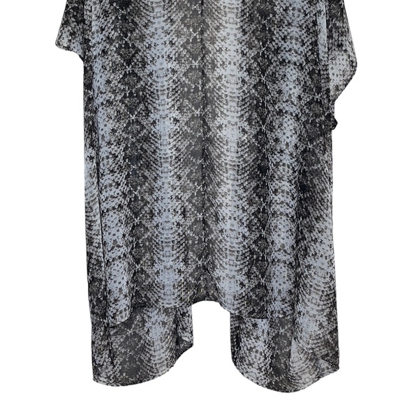 Anthropologie By Together Sz Small Black & White Snake Skin Print Long Cover Up - Picture 6 of 7